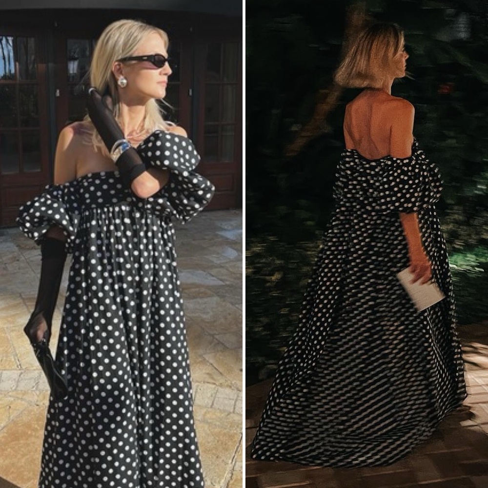 Caroline Constas Reyna Polka Dot Maxi Dress Size XS NWT - Picture 9 of 13
